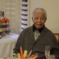 Nelson Mandela el día de su 93 cumpleaños