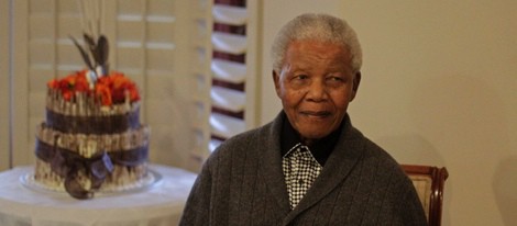 Nelson Mandela el día de su 93 cumpleaños