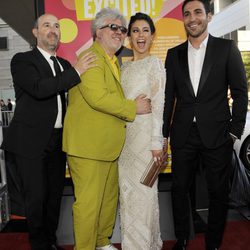 Javier Cámara, Pedro Almodóvar, Blanca Suárez y Miguel Ángel Silvestre en el estreno de 'Los amantes pasajeros' en Los Angeles