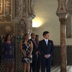 Naruhito de Japón en el Real Alcázar de Sevilla