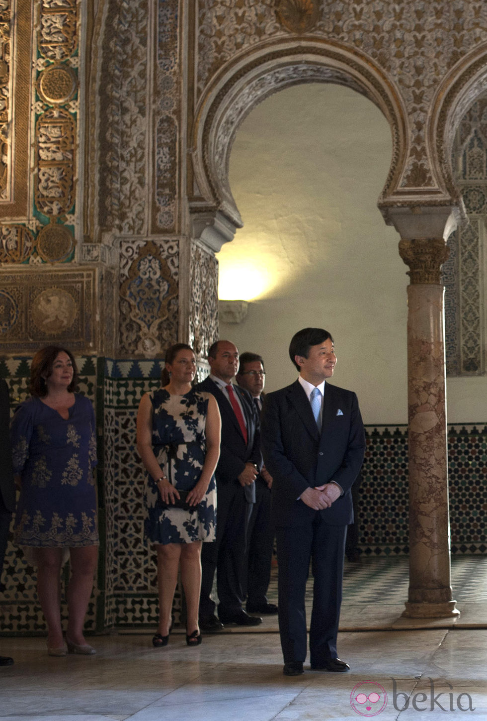 Naruhito de Japón en el Real Alcázar de Sevilla