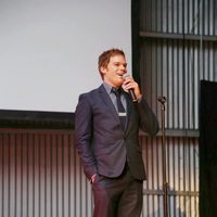 Michael C. Hall presentando la octava temporada de Dexter
