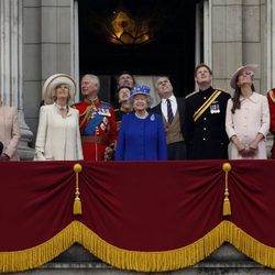 La Familia Real Británica en Trooping the Colour 2013