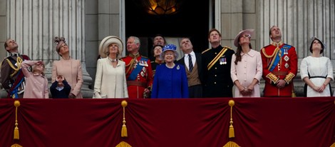La Familia Real Británica en Trooping the Colour 2013