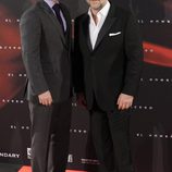 Henry Cavill y Russell Crowe en el estreno de 'El hombre de acero' en Madrid
