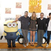 Florentino Fernández, Patricia Conde, Steve Carrell y Xuso Jones promocionando 'Gru, mi villano favorito 2' en Madrid