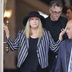 Barbra Streisand durante su llegada a Israel