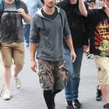 Taylor Lautner durante el rodaje de 'Trancers'