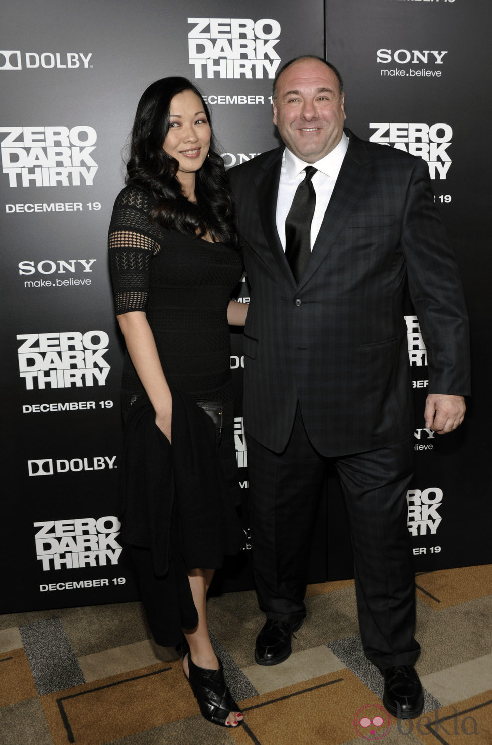 James Gandolfini y su esposa en la premiere de 'La noche más oscura'