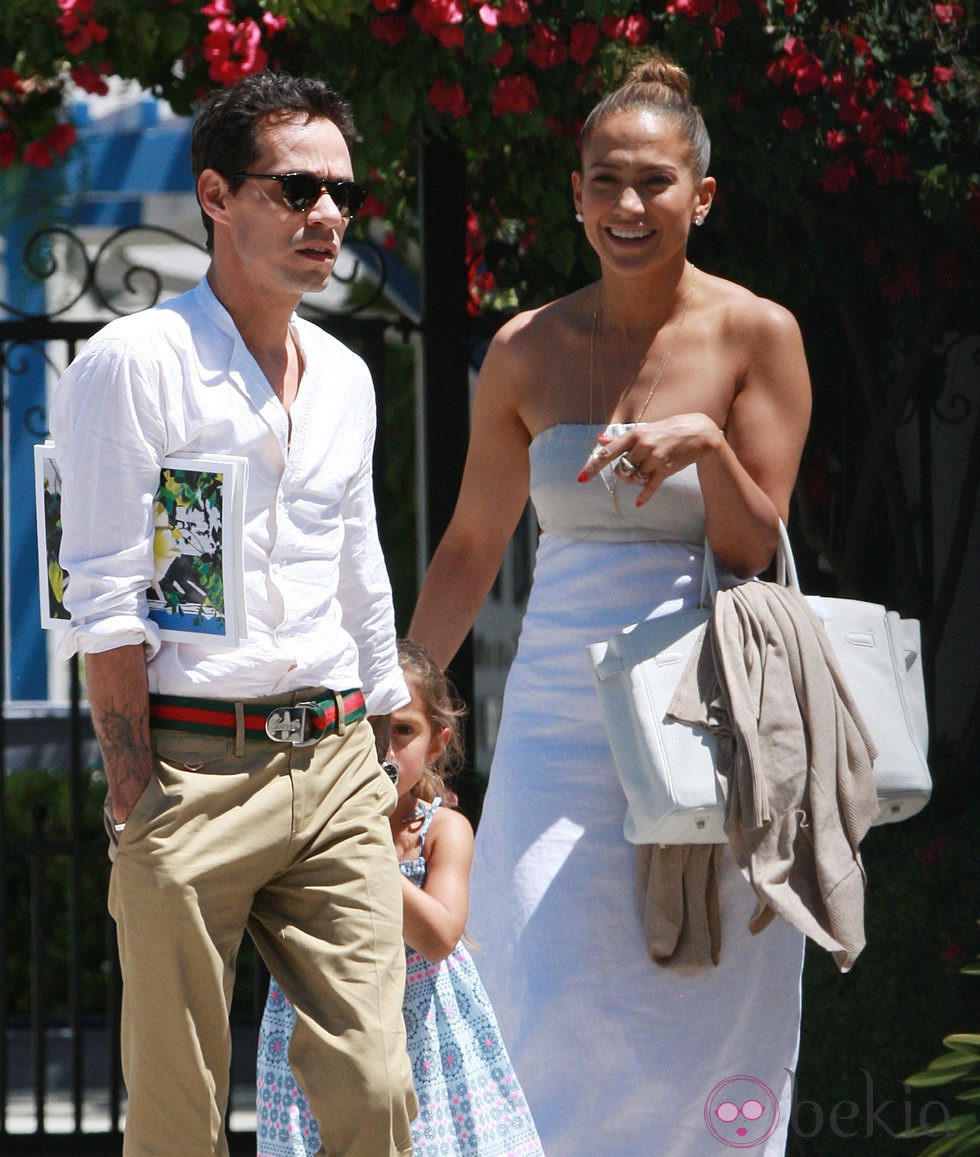 Jennifer Lopez y su exmarido Marc Anthony