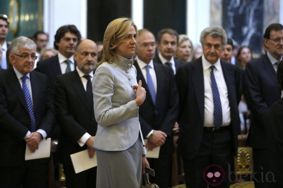 La Infanta Cristina en la misa conmemorativa del centenario del nacimiento del Conde de Barcelona