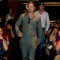 Brad Pitt en la presentación sorpresa de 'Guerra Mundial Z' en Madrid