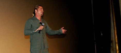 Brad Pitt presenta 'Guerra Mundial Z' en Madrid