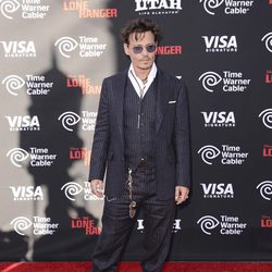 Johnny Depp en la premiere de 'El llanero solitario' en Disneyland Resort