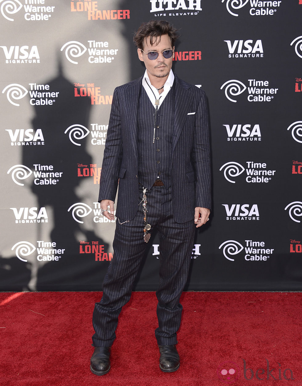 Johnny Depp en la premiere de 'El llanero solitario' en Disneyland Resort