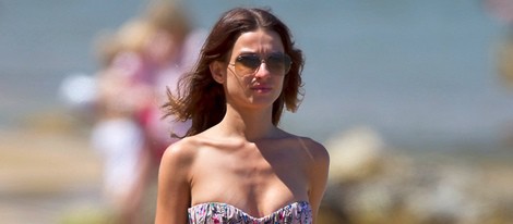 Raquel Jiménez durante un día de playa en Ibiza