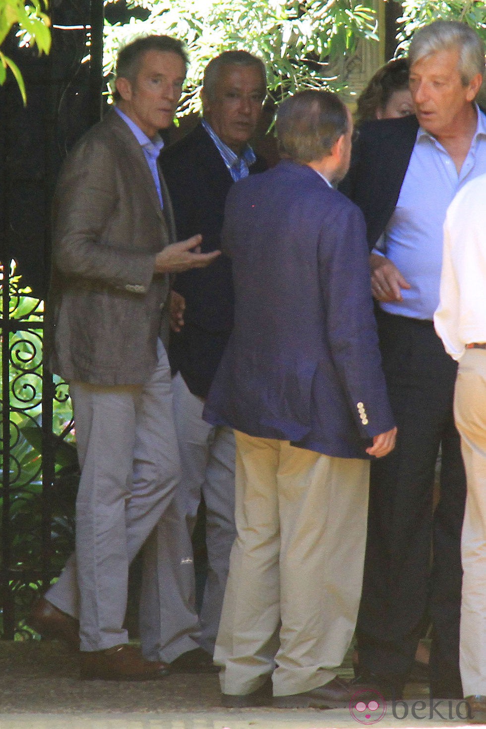 Alfonso Díez con Javier Arenas durante un almuerzo en el Palacio de las Dueñas