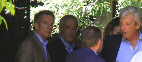 Alfonso Díez con Javier Arenas durante un almuerzo en el Palacio de las Dueñas