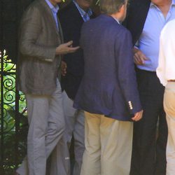 Alfonso Díez con Javier Arenas durante un almuerzo en el Palacio de las Dueñas
