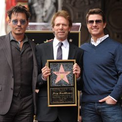 Jerry Bruckheimer recibe su estrella del Paseo de la Fama junto a Tom Cruise y Johnny Depp