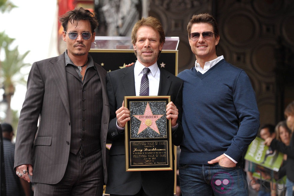 Jerry Bruckheimer recibe su estrella del Paseo de la Fama junto a Tom Cruise y Johnny Depp
