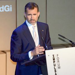 El Príncipe Felipe da un discurso en la entrega de los Premios Príncipe de Girona 2013