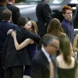Familiares y amigos en el funeral de James Gandolfini en Nueva York