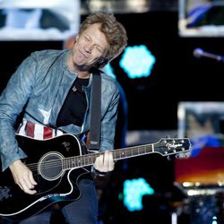 Bon Jovi durante su concierto en Madrid