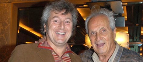 Vitorrio Missoni con su padre Ottavio en Milan