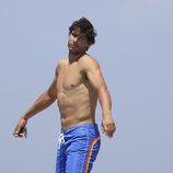 Rafa Nadal en bañador en un barco en Ibiza