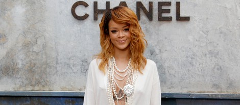 Rihanna en la presentación de la colección de alta costura en París