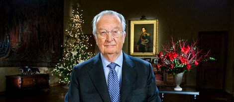 El Rey Alberto de Bélgica durante el discurso de Navidad 2012