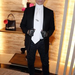 Karl Lagerfeld en la apertura de una nueva tienda Fendi en París