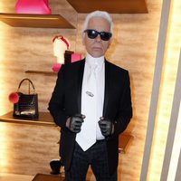 Karl Lagerfeld en la apertura de una nueva tienda Fendi en París