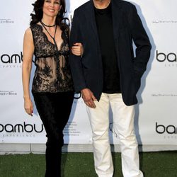 Silvia Marsó y Manuel de Blas acompañada en la fiesta del quinto aniversario de Bambú