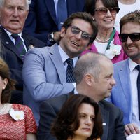 Gerard Butler y Bradley Cooper en la final de Wimbledon 2013