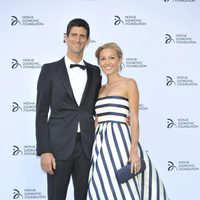 Novak Djokovic y Jelena Ristic en una cena solidaria de la Fundación Novak Djokovic