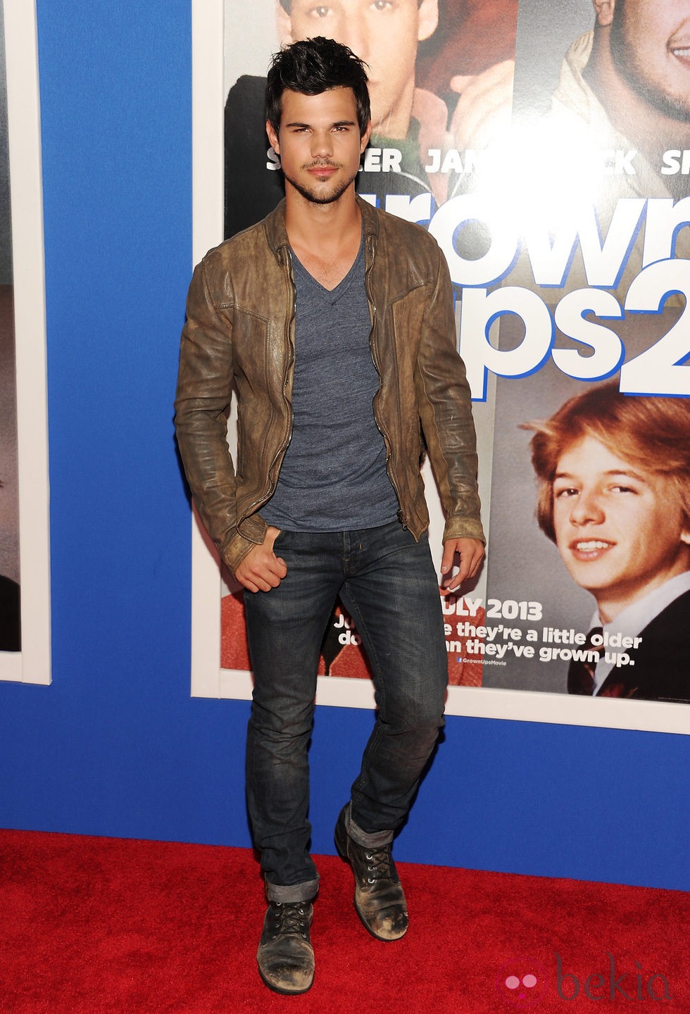Taylor Lautner en el estreno de 'Niños Grandes 2' en Nueva York