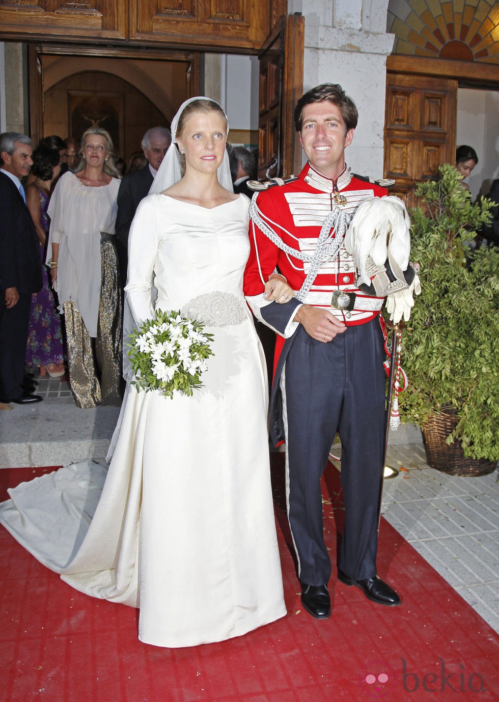 Leticia Calderón y Manuel Lastra después de celebrar su boda