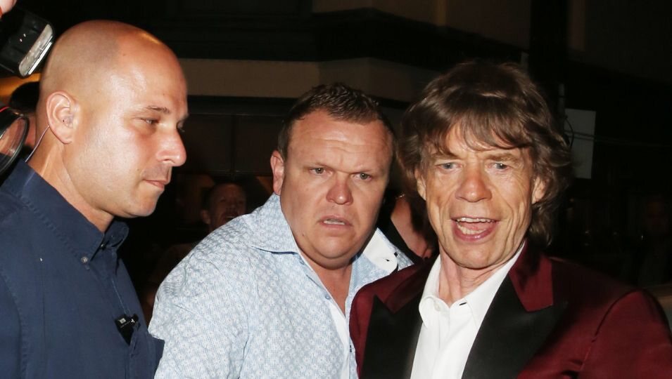 Mick Jagger en la celebración de su 70 cumpleaños