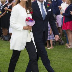 La Princesa Magdalena de Suecia y Chris O'Neill el día del 36 cumpleaños de Victoria de Suecia
