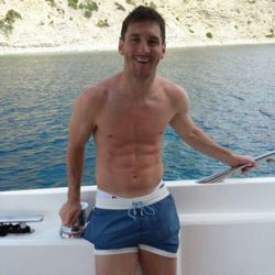 Leo Messi durante sus vacaciones en Ibiza