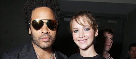 Lenny Kravitz y Jennifer Lawrence en la Comic-Con 2013