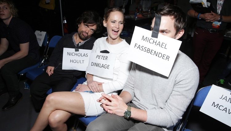 Peter Dinklage, Jennifer Lawrence y Nicholas Hoult en la Comic-Con 2013