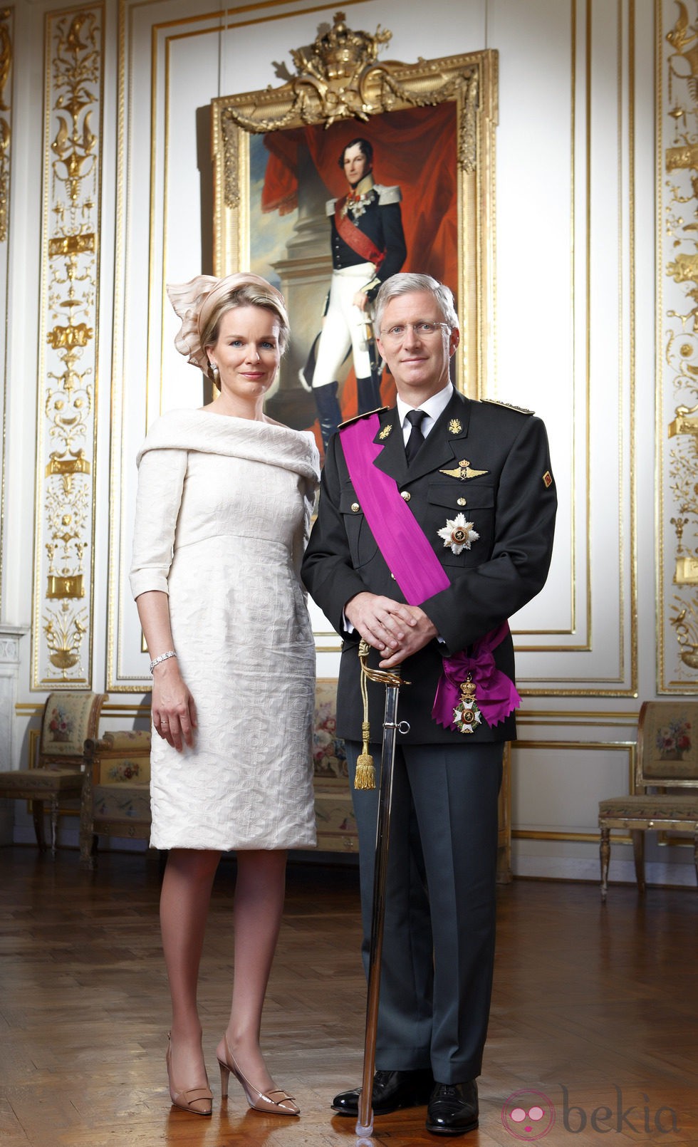 Primer retrato oficial de los Reyes Felipe y Matilde de Bélgica
