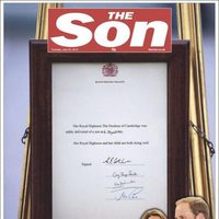 Portada de The Sun con el nacimiento del hijo de los Duques de Cambridge