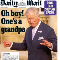 Portada de Daily Mail con el nacimiento del hijo de los Duques de Cambridge