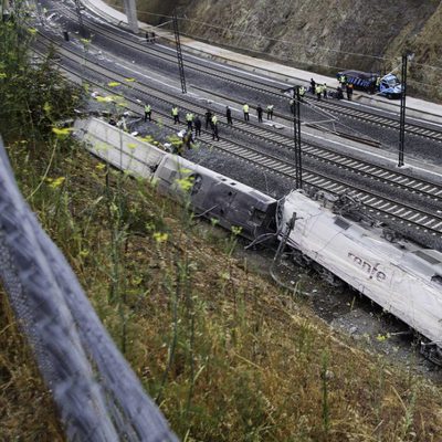 Imágenes del accidente de tren en Galicia