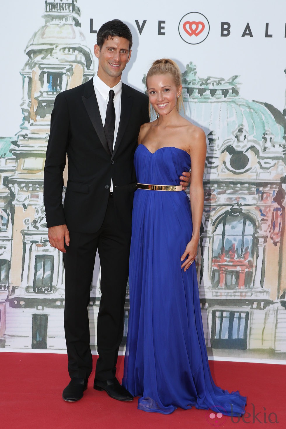Novak Djokovic y Jelena Ristic en 'El Baile del Amor' en Mónaco