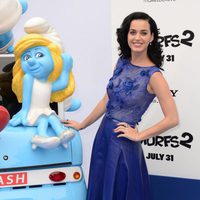 Katy Perry en la premiere de 'Los Pitufos 2' en Los Angeles
